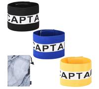 Cosmos Lot de 3 brassards de capitaine de football réglables élastiques pour adultes et jeunes joueurs de football, couleurs assorties avec cordon de serrage à motif marbré
