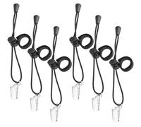 Cosmos Lot de 6 pinces de fond en mousseline pour toile de fond, pinces réglables en nylon élastique pour photo et studio vidéo, noir