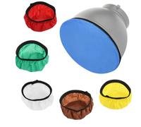 Cosmos Lot de 6 réflecteurs standard de 18 cm en tissu doux pour photographie et studio vidéo, réflecteur stroboscopique standard (6 couleurs)