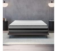 COSMOS - Matelas Feliz 160x200-26 cm - Accueil Mousse mémoire de Forme + Blue Latex - Soutien Mi-Ferme - Réversible Face été/Hiver - 7 Zones - Sommeil Isolé - Parfait Couple - Fabriqué en Europe