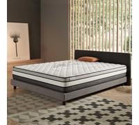 COSMOS - Matelas Ressorts 140x200 cm - Solar - Noyau Hybride Mousse HR mémoire de Forme + Ressorts Ensachés + Blue Latex - Respirant, 7 Zones, Couchage Indépendant, Épais 24 cm - Confort Équilibré