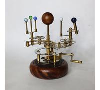 Cosmos Museum Orrery de luxe en laiton et acier - Modèle fonctionnel du système solaire | Art mécanique antique pour la maison, le bureau et les amateurs d'astronomie