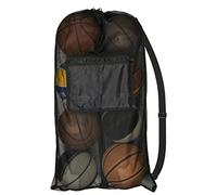 Cosmos Sac de sport en maille filet avec cordon de serrage - Grand sac en maille filet avec sangle réglable et poche avant pour basketball, volley-ball, football, rugby, sports nautiques et événements