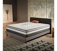 COSMOS - Matelas Ressorts 140x200 cm - 30 cm - Solar - Hybride - Mousse HR mémoire de Forme + Ressorts Ensachés + Blue Latex - Confort Ferme - Réversible - 7 Zones - Hypoallergénique - Très Épais