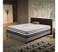 COSMOS - Matelas Ressorts 160x200 cm - Solar - Noyau Hybride Mousse HR mémoire de Forme + Ressorts Ensachés + Blue Latex - Respirant, 7 Zones, Couchage Indépendant, Épais 24 cm - Confort Équilibré