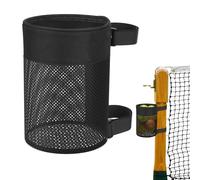 Cosmos Support de balle de pickleball réglable à suspendre pour filets de pickleball, panier de rangement pliable en maille filet pour pickleball, pochette de pickleball pouvant contenir 6 balles de