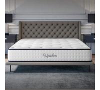 COSMOS - Matelas Upsilon 180x200-24 cm - Hybride - Ressorts Ensachés - Accueil Mousse à mémoire + Blue Latex - Confort Mi-Ferme - 7 Zones - Réversible - Sommeil Isolé - Fabriqué en Europe