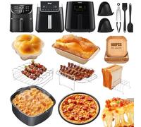 COSORI Accessoires Air Fryer, Compatible pour Philips Airfryer XL 6,2L, Russell Hobbs 8L/8,3L, COSORI 5,5L, Moulinex 5L, Cecotec 5,5L, 5L-7,2L Ninja 6,2L AF180EU Moule Air Fryer Accessoires