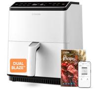 Cosori Air Fryer Dual Blaze 6.4L 11 Programmes Cuisson Homogène | Cuisson par le haut et le bas, Grande Capacité pour Repas famille, avec 30 Recettes, Blanc