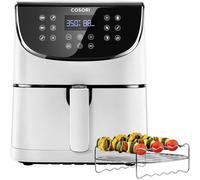 Cosori CP158-AF-RXW Friteuse à air chaud 5.5 l 1700 W revêtement anti-adhésif, sans BPA, avec écran, fonction minuteur, protection contre la surchauffe blanc