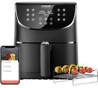 Cosori CS158-AF-RXB Friteuse à air chaud 5.5 l 1700 W commandable par application, revêtement anti-adhésif, avec écran, sans BPA, protection contre la