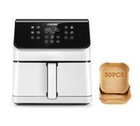 COSORI Friteuse sans huile Premium II Chef Edition 6.2 litres blanc + Pack 50 papiers