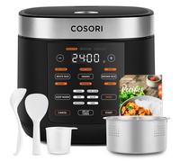 Cosori Multi-Cooker Chef Edition CRC-R501-KEU 5L Noir/Argent, 970W, Écran LED, 17 Programmes, Fonction Maintien au Chaud, Minuteur, Cuve Amovible