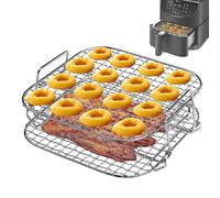 Cosori Rack pour Friteuse à Air Chaud en Acier Inoxydable 304 - 2 Couches avec Déshydrateur - Accessoires pour Cosori 5,5 L XXL, 6,4 L et Instant Vortex 5,7 L