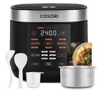 COSORI Rice Cooker, Slow Cooker & Steamer with Ceramic Coated Inner Pot and Fuzzy Logic, 50 Recipes,10 Cups, 5L Capacity