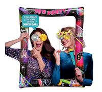 COSORO Fête des Années 70 Vintage Cadre Photo Gonflable,Accessoire Photobooth Selfie Décoration,Géant Gonflable Cadre Selfie Accessoires Photomaton pour Anniversaire Fête de Disco Enfants Adultes