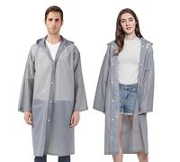 Cosowe Lot de 2 ponchos de pluie pour homme et femme - Vêtements de pluie imperméables pour Disney, randonnée, cyclisme, camping et voyages, 2-gris, taille unique