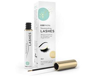 COSPHERA® Neverending Lashes : sérum de cils végétalien avec effet WOW ++ Pour une croissance maximale des cils et des sourcils forts en seulement 4 à 6 semaines ++ végétal, super toléré et sans