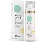 Cosphera Vitamine C Performance Sérum hautement dosé 50 ml - Vitamine C concentré avec acide hyaluronique pour le visage, le cou et les yeux - Traitement anti-rides végétalien anti-humidité
