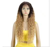 Cosplay 13X4 Dentelle Front Perruque Ombre Blonde Perruque Longue Perruque Ondulée Perruques Avant Dentelle Pour Femmes Noires Perruque Synthétique Dentelle Avant