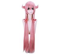 Cosplay Anime Mirai Nikki Gasai Yuno Perruque longue rose Cosplay Costume The Future Diary Cheveux synthétiques résistants à la chaleur Femmes Cosplay Wigs Beauté