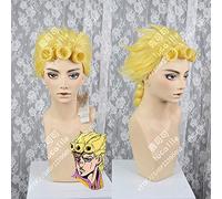 Cosplay aventure Bizarre de Jojo Giorno Giovanna perruque dorée Cosplay style cheveux Halloween jeu de rôle Giogio