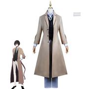 Cosplay Costume Bungou Stray Dogs Cosplay Tenue Anime Costume Halloween Party Carnival Costumes Pour Les Hommes Adultes Femmes(Size:xxl,Color:Osamu dazai b)