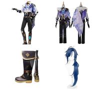 Cosplay Costume For Kaeya Alberich Genshin,Women Men Uniform With Accessories,Cosplay Replica Prop Wig Shoes Full Set, Halloween Carnival Party Suit