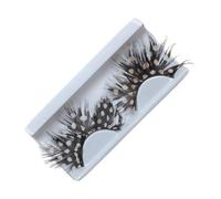 Cosplay False Eyelashes, Two-Tone Artistic Lashes, 4.72 Inches Portable with Protective Case, Hand-Crafted Fibers, Bold Stylized Aesthetic with Soft Texture, Creative Accessory for Special Events