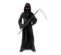Cosplay Faucheuse, robe de faucheuse, cape à capuche, costume d'Halloween effrayant, tenue fantôme effrayante pour adultes, cadeaux de fête pour hommes et femmes