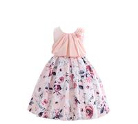 Cosplay Life Elegant Flower Robe For Girls Young Adult Fashion Bow Flower Flower Taignline Kids Party Festival g de 5 9 ans (p che 7 ans)