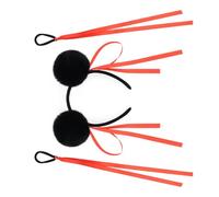 Cosplay Necha Serre-tête avec pompons en fourrure pour chignons à la mode Style traditionnel