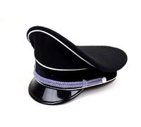 Cosplay officier d'élite allemande chapeau en laine casquette d'officier réplique noire