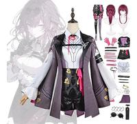 Cosplay Premium Honkai Star Rail Kafka Costume Testume Personnage de jeu Uniforme complet Set Full Halloween Carnival Party Disguise Disguise Suit avec des lunettes de soleil à bague d'oreille pour