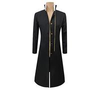 Cosplay Vêtements JoJo's Bizarre Adventure Anime Cosplay Costume Personnage D'anime Kujo Jotaro avec Accessoires De Chaîne Convient pour La Fête, Le Jeu De Scène,Noir,M