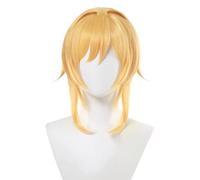 Cosplay Wig Anime Cosplay Costume Genshin Impact Perruque, Perruque Jaune for Femme Perruques Longues et Raides Perruques en Cheveux Synthétiques for Anime Lumine, avec Bonnet de Perruque Gratuit, for