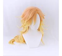 Cosplay Wig Anime Perruque Demon Slayer Kimetsu no Yaiba Cosplay Douma Perruque, Blonde Orange Longue Perruque, Costume Halloween Perruque, for Halloween, Fête Costumée, Anime Show, Cosplay Event, Con