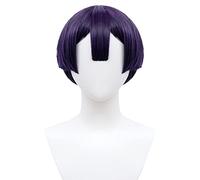 Cosplay Wig Anime Wig Sleepy Princess In The Demon Castle Cosplay Demon Cleric Wig, Perruque violette courte, Perruque de déguisement d'Halloween, for Halloween, Fête costumée, Spectacle d'anime, Évén