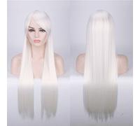 cosplay wig color anime wig long hair style headgear 80cm straight hair color: 80CM white K026-8