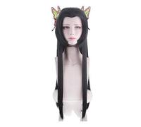 Cosplay Wig Demon Solder: Kimetsu no Yaiba Kochou Shinobu Cosplay Wigs Synthetic Hair Kochou Kanae Long Wig + Wig Cap Demon Slayer Only Wig PL-563