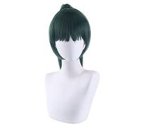 Cosplay Wig For Anime Jujutsu Kaisen Zenin Maki Wig Role Playing Wigs Halloween Dark Green Wig
