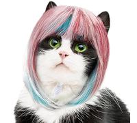 Cosplay Wig for Cat, Dog Cat Costume Wig - Blue Pink Wig Cats Cosplay Fun - Halloween Christmas Masquerade Role Play Dog Puppy Heatwear Toy pour Voyager, Rassembler, scène