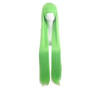 Cosplay Wig For Mairimashita Iruma Kun Clara Valac 100cm Long Straight Green Wig With Bangs
