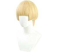Cosplay Wig Perruque Anime Attaque Sur Titan Cosplay Yelena Perruque, Perruque Jaune Courte, Perruque Costume Halloween, for Halloween, Fête Costumée, Spectacle Anime, Événement Cosplay, Concerts