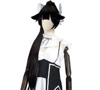 Cosplay Wig Perruque Anime Azur Lane Cosplay IJN Takao Perruque, Perruque Longue Noire, Perruque Costume Halloween, for Halloween, Fête Costumée, Spectacle Anime, Événement Cosplay, Concerts (Taille: