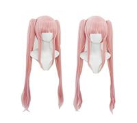 Cosplay Wig Perruque Anime Azur Lane Cosplay Perruque Perseus, 2 Queues de Cheval Longue Perruque Rose, Perruque Costume Halloween, for Halloween, Fête Costumée, Spectacle Anime, Événement Cosplay, Co