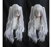 Cosplay Wig Perruque Anime Azur Lane Cosplay Perruque Prinz Eugen, Longue Perruque Blanche Argentée, Perruque Costume Halloween, for Halloween, Fête Costumée, Spectacle Anime, Événement Cosplay, Conce