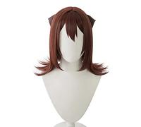 Cosplay Wig Perruque Anime BanG Dream!Perruque de cosplay Toyama Kasumi, perruque frisée courte rouge marron, perruque de costume d'Halloween, for Halloween, fête costumée, spectacle d'anime, événemen