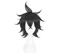 Cosplay Wig Perruque Anime Black Clover Cosplay Perruque Yuno Grinbellor, Perruque Noire Courte, Perruque Costume Halloween, for Halloween, Fête Costumée, Spectacle Anime, Événement Cosplay, Concerts