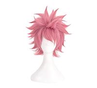 Cosplay Wig Perruque Anime Fairy Tail Cosplay Perruque Natsu Dragneel, Perruque Rouge Courte, Perruque Costume Halloween, for Halloween, Fête Costumée, Spectacle Anime, Événement Cosplay, Concerts